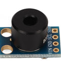 Infrared Temperature Sensor Module For DIY Projects Wide Ambient Range From Minus 40 To 120 Celsius Object Range From Minus 70 To 382.2 Celsius 10 Bit PWM Output SMBus Digital Interface MLX90614ESF GY906 Compatible Non Contact Temperature Detector with visible connectors and components on a blue circuit board.