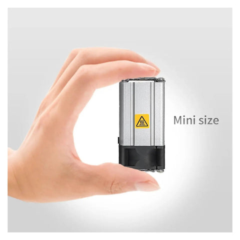 Heavy Duty Dc 24v Aluminum Cabinet Fan Heater With 200w Ptc Heating, compact size shown in hand, ideal for control panels.