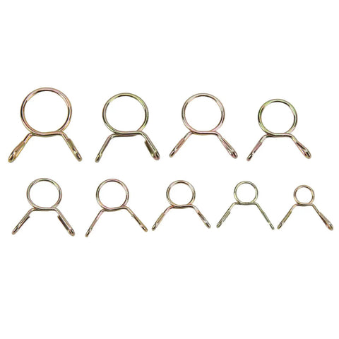 Ultimate 65 Manganese Steel Spring Clips And Hose Clamp Assortment Kit With 345 Pieces In 9 Sizes Perfect For Fixing Fuel Lines On Atvs Motorcycles And Snocyclers That Need A Solid Grip Without Breaking The Bank. 9 spring hose clamps