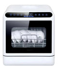 Ultra Compact Countertop Dishwasher Total Game Changer For Small Kitchens Fully Automatic with dishes in view.