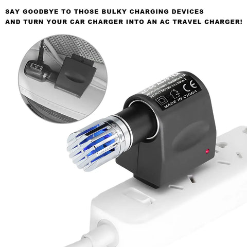 Knockout AC To DC Converter Turns 220V House Juice Into Smooth 12V Car Power With Zero Sweat Plug And Play Cigarette Lighter Adapter