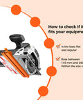 Pro Grade Circular Saw Guide Rail With Precision Aluminum Base for Woodworking showing fit check with measurements