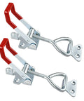 Beefy 2 Pack Heavy Duty Toggle Clamp Latch 4003 Adjustable Quick Release Pull Latch 1320 Lbs Holding Capacity 7.5 Inch, red handle