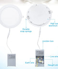 Ultra Thin 7 Inch LED Recessed Ceiling Light With Junction Box 6000K Cool White 18W 1500 Lumens High Brightness installation diagram