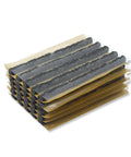Heavy Duty 30 Piece Tire Repair Plugs For Tubeless Tires Ironclad Black Rubber Patch Strips stacked in packs.