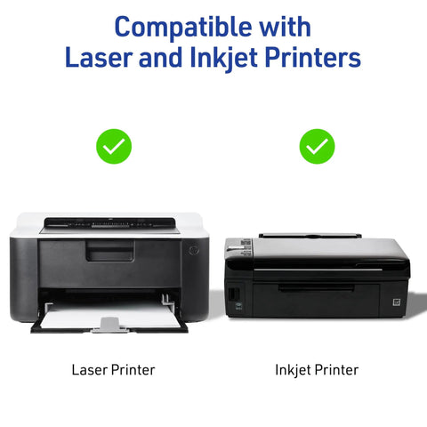 Kick Up Your Mailing Game With Hassle Free Printable Shipping Labels Using True Block Tech To Cover Old Barcodes Crisp White 2x4 Stickers For Smooth Printer Feeds And Nifty Quick Reprints. Image showing compatible laser and inkjet printers.