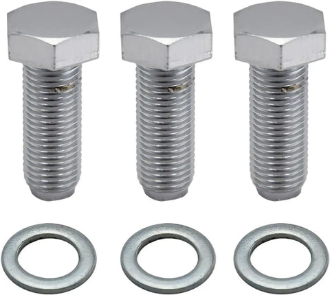 Complete Semi Gloss Black Steel V Belt 2 Groove Long Water Pump LWP Crank Pulleys With Alternator And Power Steering Brackets Kit For SBC Chevy Small Block 350 327 Engines Up To 1978 Ready To Install: three silver hex bolts with washers