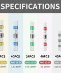 Specifications of Solder Seal Wire Connector Kit 160 Pcs Heat Shrink Electrical Butt Terminals Waterproof for wiring.