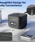Powerful 45kHz Ultrasonic Cleaner with UV Sanitizer showing size dimensions and screw-in basket for easy use at home.