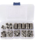 50Pcs Inner Thread Self Tapping Thread Inserts Set For Stainless Steel Repairs Heavy Duty Thread Reinforcement Kit DIY Self Cutting Inserts To Fix Stripped Threads And Restore Strength, stainless steel inserts in storage case