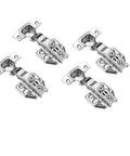 Stainless Steel Cabinet Door Hinges With Hydraulic Dampers For Soft Close Quiet Wardrobe Upgrades Concealed Mounting With Screws 4 Pack