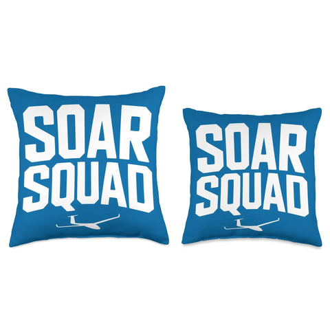 Glider Crew Throw Pillow for Sailplane Club Pilots and Enthusiasts Cozy Aviation Gear Decor for Flight Training Schools Towplane Teams