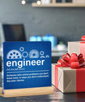 Epic Engineer Gifts For Women And Men Mechanical Engineering Lovers Acrylic Plaque Sign With Wood Stand For Home Office Decor