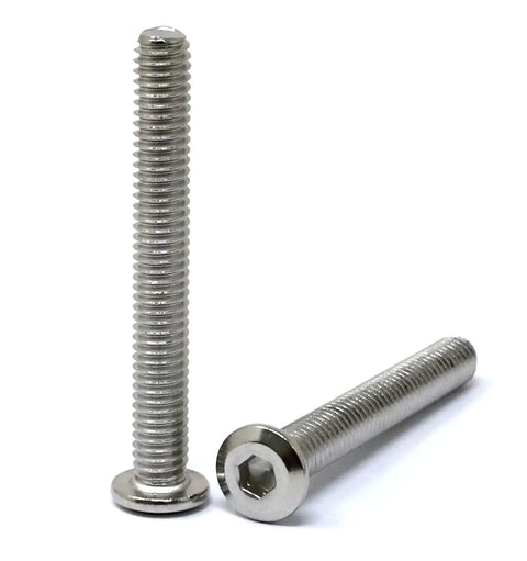Two Ten Pack 5/16-18 By 2-1/2 Inch Stainless Steel 304 Hex Socket Flat Head Cap Screws Bolts For Furniture Bright Finish