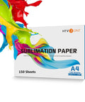 Colorful splash on Sublimation Paper 8.5 By 11 Inches 150 Sheets 120Gsm Inkjet Printer Compatible Fast Drying High Transfer Rate