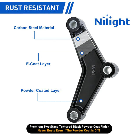 Trailer Axle Equalizer Shackle Kit For Double Eye Springs 3500 To 5200 Lbs Axles, rust-resistant carbon steel diagram