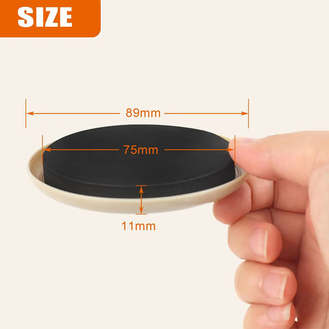 10 Pack 3.5 Inch Furniture Sliders For Hardwood Floors And Carpet Heavy Duty Reusable Floor Protectors For Chairs Tables Cabinets Move Heavy Furniture Easily Without Scratches Beige