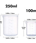 Plastic Beaker Set With Five Size Low Form Graduated Beakers In 500 Ml 250 Ml 100 Ml 50 Ml 25 Ml And Five Droppers For Lab Experiments Durable