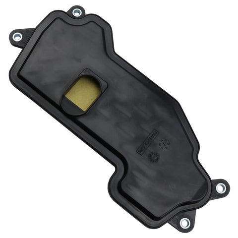 Black auto transmission filter from Auto Transmission Filter Kit With O Rings Gaskets And Premium Pan Gasket OE Form, Fit And Function.