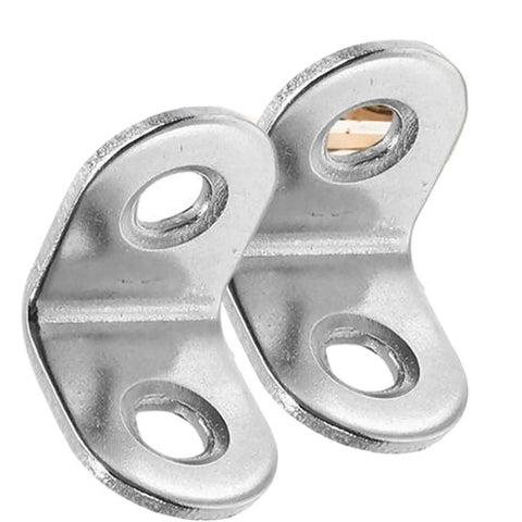 Rock Solid L Corner Brackets 100 Pack Stainless Steel With Screws For wood furniture, showcasing silver stainless steel brackets.