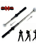 Retractable Golf Swing Trainer With Click Feedback Posture Correction Arm Band And Grip Trainer Portable Indoor Outdoor Swing Aid