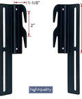 Rock Solid Bolt On To Hook On Bed Frame Conversion Brackets 4 Pack For Headboard Or Footboard Upgrade Kit With Heavy Duty Black Steel Hardware, 7-1/4 inches.