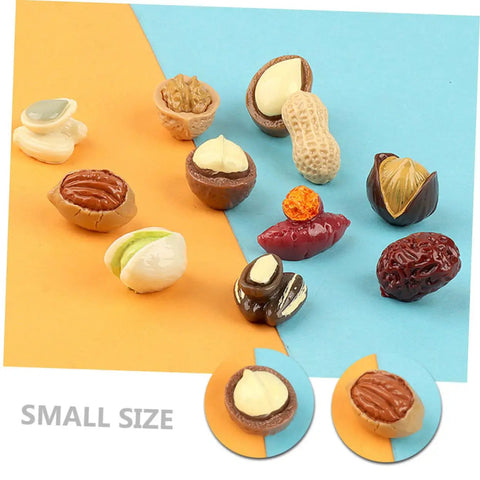 20 Pieces Miniature Nut Models For Dollhouse Decor And Resin Crafts Realistic Tiny Food Props For DIY Projects