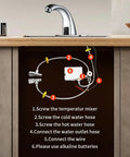 Automatic Sensor Touchless Bathroom Sink Faucet In Chrome Hands Free Battery Powered Modern Vanity Tap installation guide