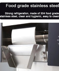 Commercial Snowflake Ice Machine Making Two Seventy Five Pounds Daily Automatic Shaved Ice Maker With Quick Chill Air Cooling and stainless steel components.