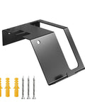 Heavy Duty Circular Saw Rack And Tool Organizer, rust resistant steel holder with wall mount screws and anchors on white background