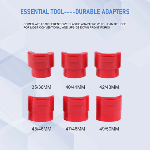 Must-Have 14-Piece Universal Fork Seal Driver Tool Kit For Motorcycles And Bikes Six Size Adapters 35-36 to 49-50 mm