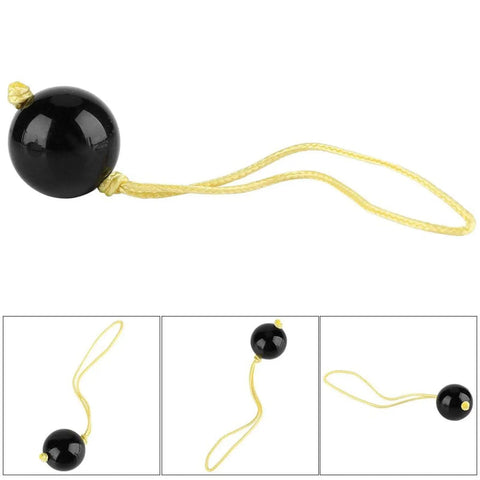 Black Arborist Retriever Ball Rope Friction Saver For Tree Work, lightweight plastic climbing ball with yellow rope for smooth glide
