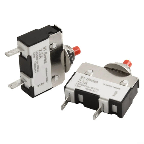 Straight Up No Sweat Push Button Circuit Breaker Switch 2.5A To 5A with copper contacts for blenders and small appliances.