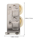 Heavy Duty Stainless Steel Sliding Door Roller With Double Bearing Track Pulley and Smooth Sailing Glide for Patio Doors and Window Screens, 2.95 in x 1.38 in.
