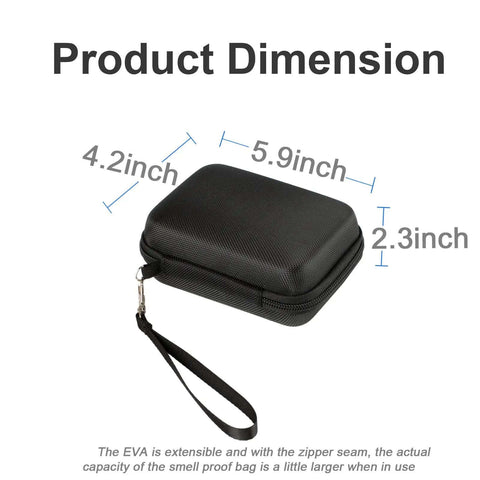 Solid Build EVa Cable Organizer Bag For Travel wraps up charging cords; dimensions 5.9x4.2x2.3 inches, tough EVA material.