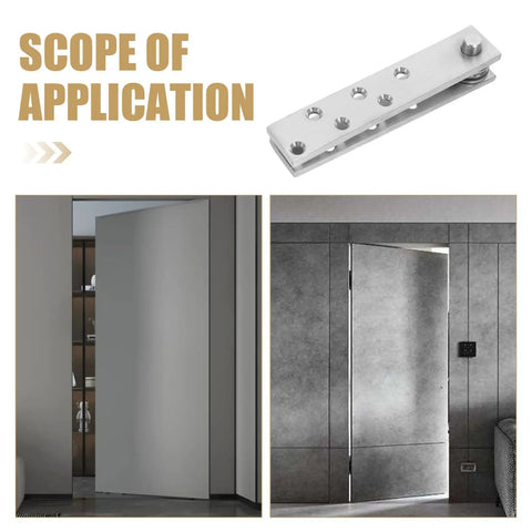 Heavy Duty Stainless Steel Hidden Door Hinge Kit For Wooden Doors With 360 Degree Pivot Concealed Upper And Lower Hinges application
