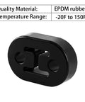 Exhaust Rubber Hanger For Muffler Mounts With Two Holes 0.47 Inch Beefy No Nonsense Universal Fit Rubber Insulator Bushing