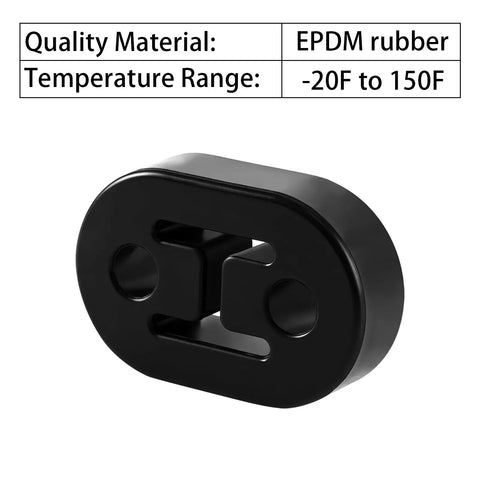 Exhaust Rubber Hanger For Muffler Mounts With Two Holes 0.47 Inch Beefy No Nonsense Universal Fit Rubber Insulator Bushing