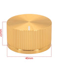 Premium Cnc Aluminum Potentiometer Knobs Built Tough With A Rock Solid Frame And Anti Slip Grip For Home Audio Gear Amplifiers Dacs And Turntables 2 Piece Set, gold 40mm knob.