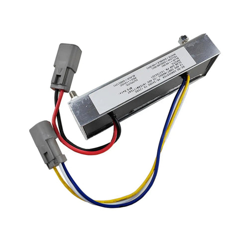 DC Converter 103700301 103700302 Replacement for Club Car DS Precedent Tempo Golf Cart, 12V Power Regulator shown with wires