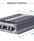 No Sweat Installation 12 To 58 Point 4 Volt Dc Dc Step Up Boost Converter Module side view with measurements.