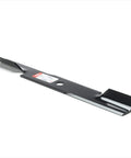 Side view of Six Pack High Lift Blades for Exmark 60 Inch Lazer Z X Series Mower Replacement, 20.5 inch length and 3 inch width blade
