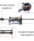 Killer Wheel Marking Gauge And Slick Woodworking Scriber Kit For Pro Carpenters with tungsten steel blade and pen holder detail.