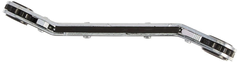 12 Point Offset Reversible Ratcheting Box Wrench Three Eighths Inch By Seven Sixteenths Inch For Tight Spaces Heavy Duty Chrome Finish Workhorse
