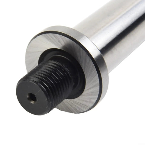 2MT Shank To 1/2-20 Threaded Drill Chuck Arbor For MT2 Morse Taper, Heavy Duty Tool Steel Construction, CNC Metalworking Adapter For Stable Drilling And Smooth Operation, Machine Tool Holding Accessory close-up threaded end