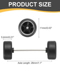 Product dimensions of 1/64 Scale Wheels And Tires Set With Real Riders Rims For RC Diecast Car DIY Projects Includes Axles 5 Spoke Silver And Black Rims Replacement Upgrade Kit For Customizing 1/64 Diecast Models For Hobbyists