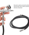 Heavy Duty Nylon Airbrush Hose For Compressor Connection 1.8m Flexible Air Line coiled with 1/8 inch fittings for airbrush use