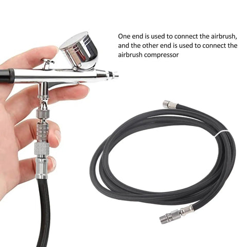 Heavy Duty Nylon Airbrush Hose For Compressor Connection 1.8m Flexible Air Line coiled with 1/8 inch fittings for airbrush use