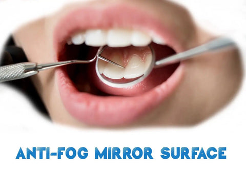 Stainless Steel Dental Mirror 6.5 Inch With Handle, Handy Dental Inspection Tool for Teeth Cleaning and Plaque Check, Eyelash Extensions and Makeup Inspection Mirror, Do It All Precision Mirror for Home Clinic Auto Interior, anti-fog mirror in mouth