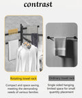 Rotating Towel Rack For Bathroom Kitchen And Balcony, Space Saving Over The Door Towel Holder, Durable Outdoor Poolside